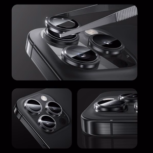 Закалённое стекло Benks Glass Warrior Lens Protector на камеру для iPhone 16/16 Plus (линз 2 штуки) серебристый титан
