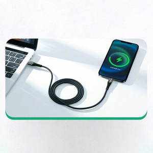 USB kabelis Joryoom S-1224K2 melns Type-C / Lightning 120cm (līdz 20W)