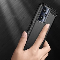 Viedtālruņa apvalks (m) Carbon Case skirtas Realme 9 Pro elastīgs bruņots (m) - melns (m)