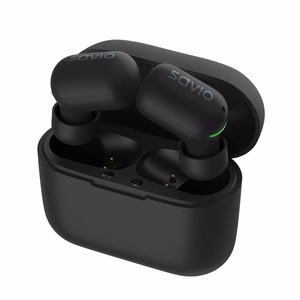 Savio TWS-09 IPX5 bezvadu in-ear austiņas mūzikai Bluetooth melnas