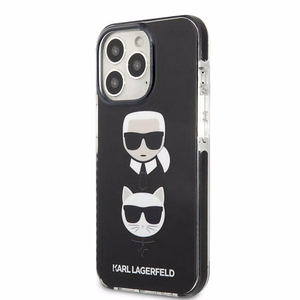 Karl Lagerfeld Karl&Choupette Head apvalks iPhone 13 Pro Max - melns