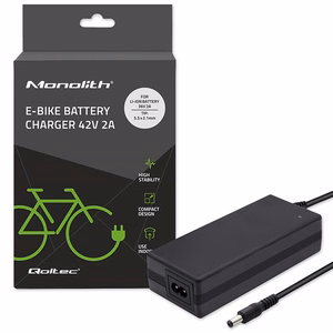 Qoltec 50760 – elektriskā velosipēda akumulatora lādētājs, 36 V / 42 V, 2 A, 5.5×2.1 mm savienotājs