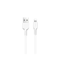Kabelis (m) - USB A uz Lightning Hoco 2,4A 1 m X20 balts (m)