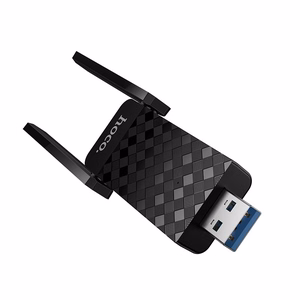 USB Wi-Fi adapteris Hoco HI34 Wi-Fi6 melns
