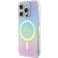 Guess GUHMP15XHITSU iPhone 15 Pro Max 6.7" violeta/violeta cietais apvalks IML Iridescent Magnētiskais