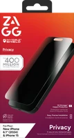ZAGG InvisibleShield Glass Elite Privacy aizsargstikls iPhone 15/16 viedtālrunim