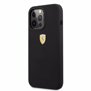 Ferrari FESSIHMP13LBK iPhone 13 Pro / 13 6.1 ciets apvalks silikona MagSafe melns