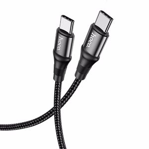 Kabelis USB-C uz USB-C Hoco PD 5A 100W 1 m X50 melns