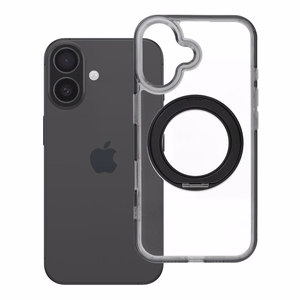 Case for iPhone 16 Frame Circle Stand compatible with MagSafe black