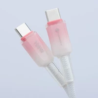 Kabelis FORCELL F-ENERGY C357 gradientinis Type-C uz Type-C QC4.0 PD 5A 100W 1 m balts