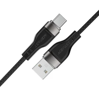 Acefast C11-04 USB-A - USB-C 3A kabelis 1.2m magnētiskais pīts - melns