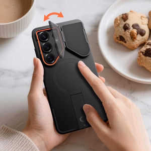 Tech-Protect Kevlar Aura MagSafe Maciņš for Samsung Galaxy S26 Ultra - melns and oranžs