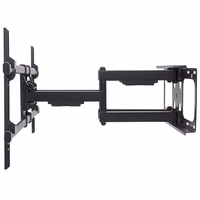 Manhattan TV & Monitor Mount, Wall, Full Motion, 1 screen, Screen Sizes: 37-75", melns, VESA 200x200 to 800x400mm, Max 75kg, LFD, Tilt & Swivel with 3 Pivots, Lifetime Warranty