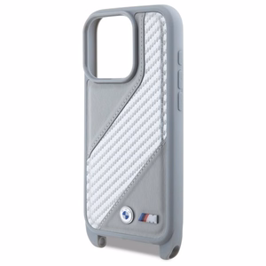BMW M Edition Carbon Stripe & Strap iPhone 16 Pro Case - Gray