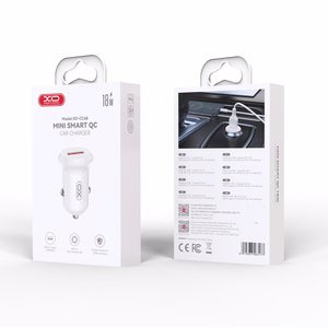 XO автомобильное зарядное устройство CC68 18W QC 1x USB белый