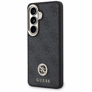 Guess 4G Big Rhinestone Triangle Strap MagSafe maciņš + siksniņa Samsung Galaxy S26 melns