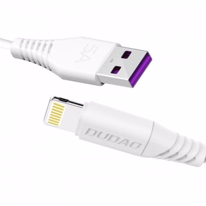USB kabelis Dudao L2L balts Lightning 100cm (līdz 5A)