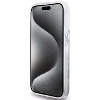 Hello Kitty Liquid Glitter Charms Kitty Head viedtālruņa apvalks iPhone 14 Pro Max - sudraba