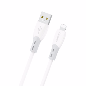Dudao L25SL 30W USB-A - Lightning kabelis ar mīkstu silikona apvalku 1m - balts