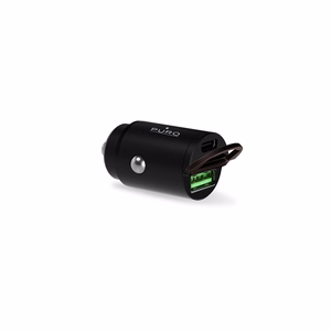 Puro Mini 30W Power Delivery USB-C USB-A automašīnas lādētājs - melns