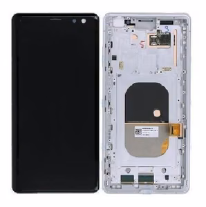 LCD ekrāns Sony Xperia XZ3 H8416/H9436 ar skārienekrānu ar rāmi balts oriģināls (lietots Grade B)