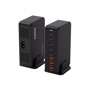 Wozinsky WSL-440 440W Gan QC3 uzlādes stacija - melns