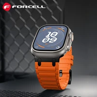 FORCELL F-DESIGN FA06 silikona siksniņa APPLE pulkstenim 38 / 40 / 41 mm melna