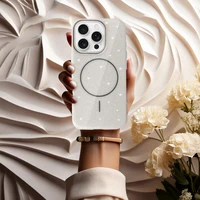 Magnētiskais Īpaši Plāns Spīdīgs viedtālruņa apvalks Iphone 13 Pro sudraba