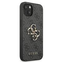 Guess GUHCP13M4GMGGR iPhone 13 / 14 / 15 6.1" pelēks/pelēks cietais apvalks 4G Liels Metāla Logotips