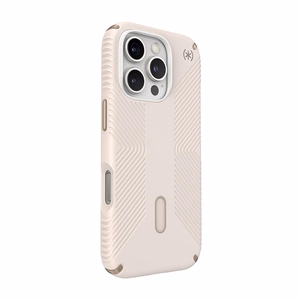 Speck Presidio2 Grip ClickLock & MagSafe vāciņš ierīcei iPhone 16 Pro, Bleached Bone / Heirloom Gold / Hazel Brown