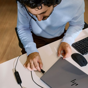 HP Poly Mission 425 USB vadu austiņas ar mikrofonu