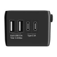 Blitzwolf BW-TA1 4-in-1 ceļojumu adapteris 2xUSB + C + PD 20W