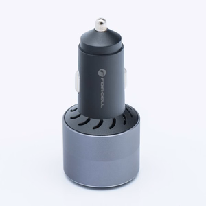 FORCELL F-ENERGY Alu automobiļa lādētājs 2 x Type C + USB A PD QC4.0 SFC2.0 3A 85W pelēks