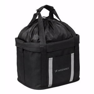 Wozinsky fabric bicycle basket large - black