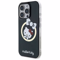 Hello Kitty IML Jautrā lente magnētiskais iPhone 16 Pro viedtālruņa apvalks - melns