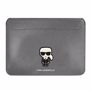 Karl Lagerfeld Saffiano Ikonik Karl apvalks 16" klēpjdatoram - sudraba