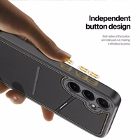 DUX DUCIS viedtālruņa apvalks RAFI II MAG ar statīvu saderīgs ar MagSafe SAMSUNG A35 melns