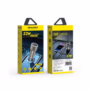Car charger Awei C-858 33W 2xUSB-C black