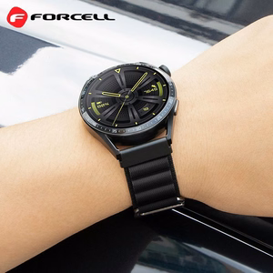 FORCELL F-DESIGN FS05 siksniņa SAMSUNG pulkstenim 22 mm melna