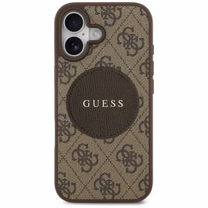 Guess 4G Circle Classic Logo Magnētiskais viedtālruņa apvalks iPhone 17 - brūna