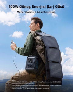 Anker SOLIX C300X pārnēsājama elektrostacija, litija dzelzs fosfāta (LiFePO4) akumulators, 90000 mAh
