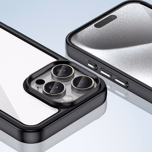 Outer Space viedtālruņa apvalks ar gēla rāmi iPhone 16 Pro - melns