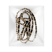 STRAP tālruņa siksniņa, tālruņa piekariņš / auklas garums 116 cm (58 cm cilpā) / ap kaklu – melns