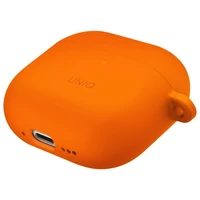Uniq Nexo AirPods 4 + ausu āķu silikona apvalks - oranžs