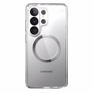 Speck Presidio Perfect-Clear Magnet vāciņš ierīcei Samsung Galaxy S26 Ultra, “Clear / Silver” krāsā