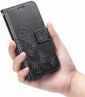 Korpuss Flower Book Samsung A145 A14 4G/A146 A14 5G melns