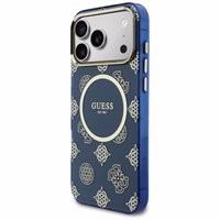 Guess IML Peony Dot MagSafe Maciņš for iPhone 17 Pro Max - zils