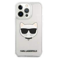 Karl Lagerfeld Choupette galvas viedtālruņa apvalks iPhone 13 Pro Max – caurspīdīgs