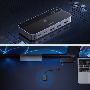 Ugreen komutators USB-C USB-A 10Gb/s - pelēks