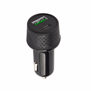 Forever automašīnas lādētājs 1xUSB 2,4A + 1xUSB-C PD 45W LA-04 melns